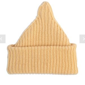 ISO JAMES STREET CO. NEWBORN HIGHLAND WOOL PORT BEANIE - BUTTER